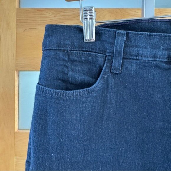 NYDJ Classic Straight Leg Jeans Denim Pants Size 12 Deep Blue Pants Stretch - Picture 9 of 12